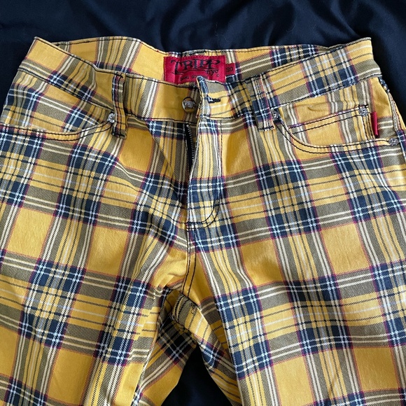 Tripp NYC Mens Yellow Plaid Size 30X31 - Picture 4 of 4